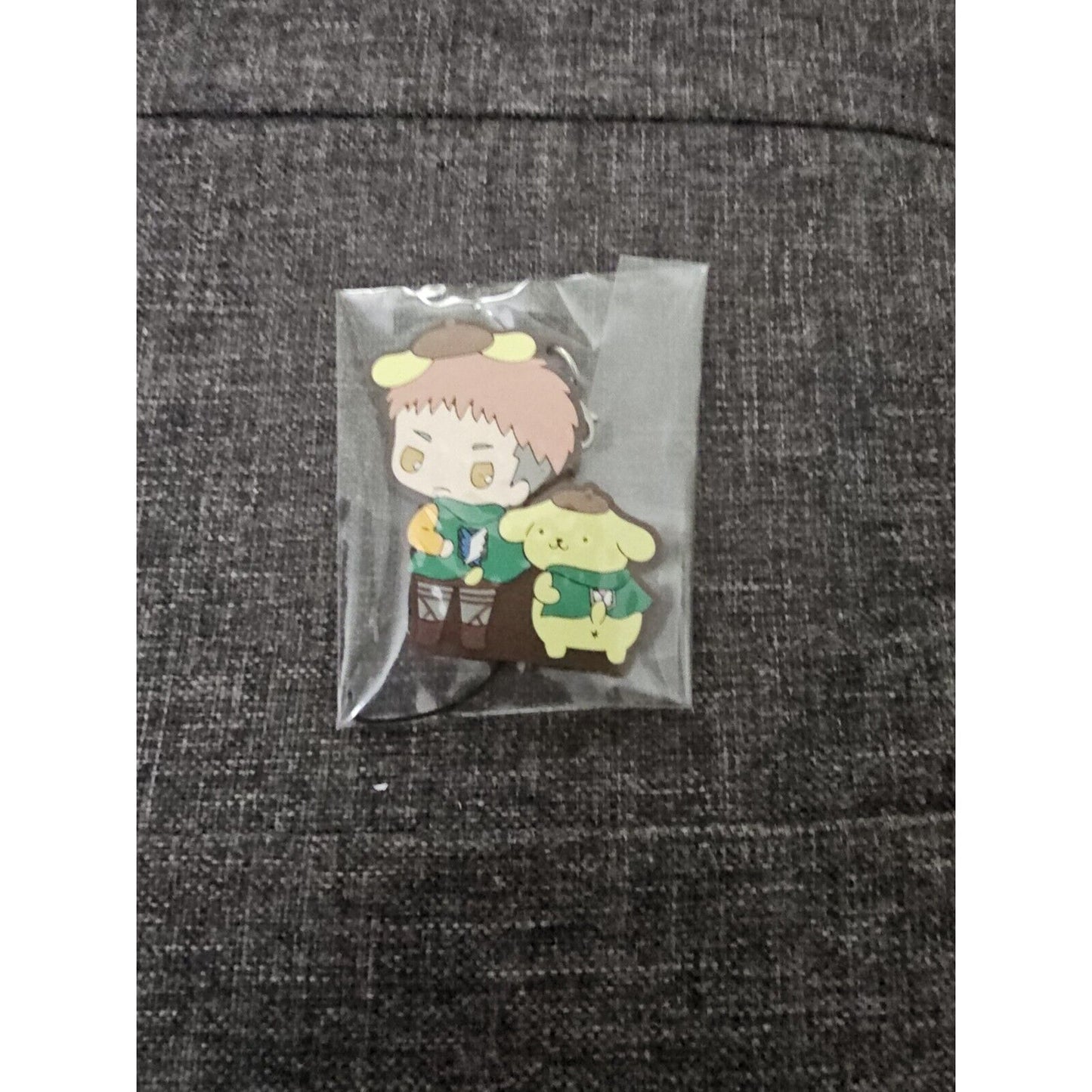 Attack On Titan Sanrio Collab Connie Pompompurin Rubber Charm