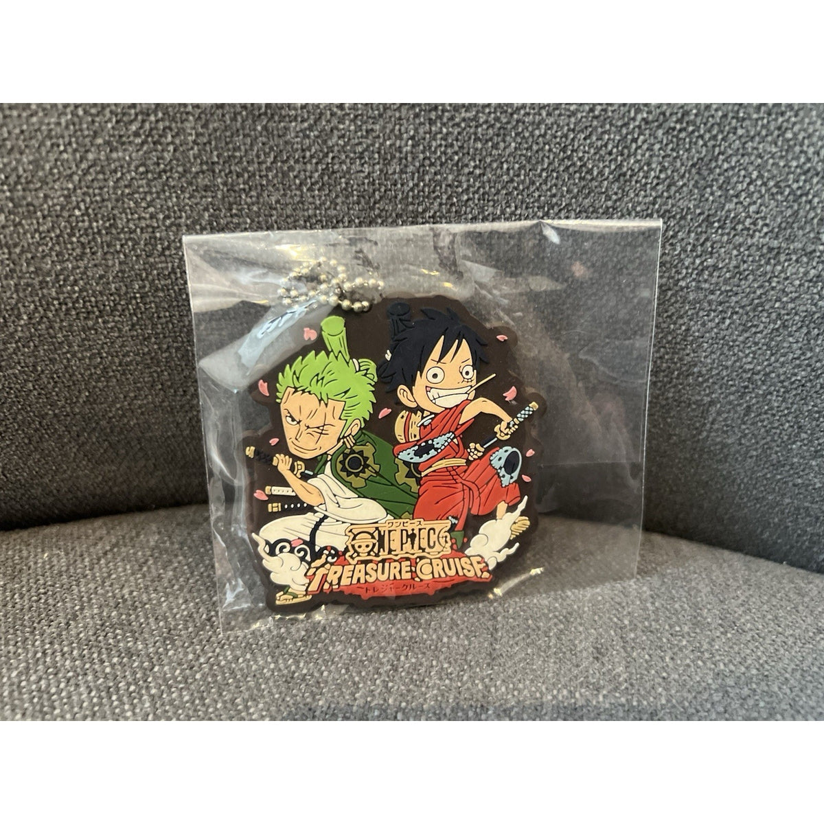 One Piece Treasure Cruise Rubber Keychain Monkey D Luffy Zoro No Box