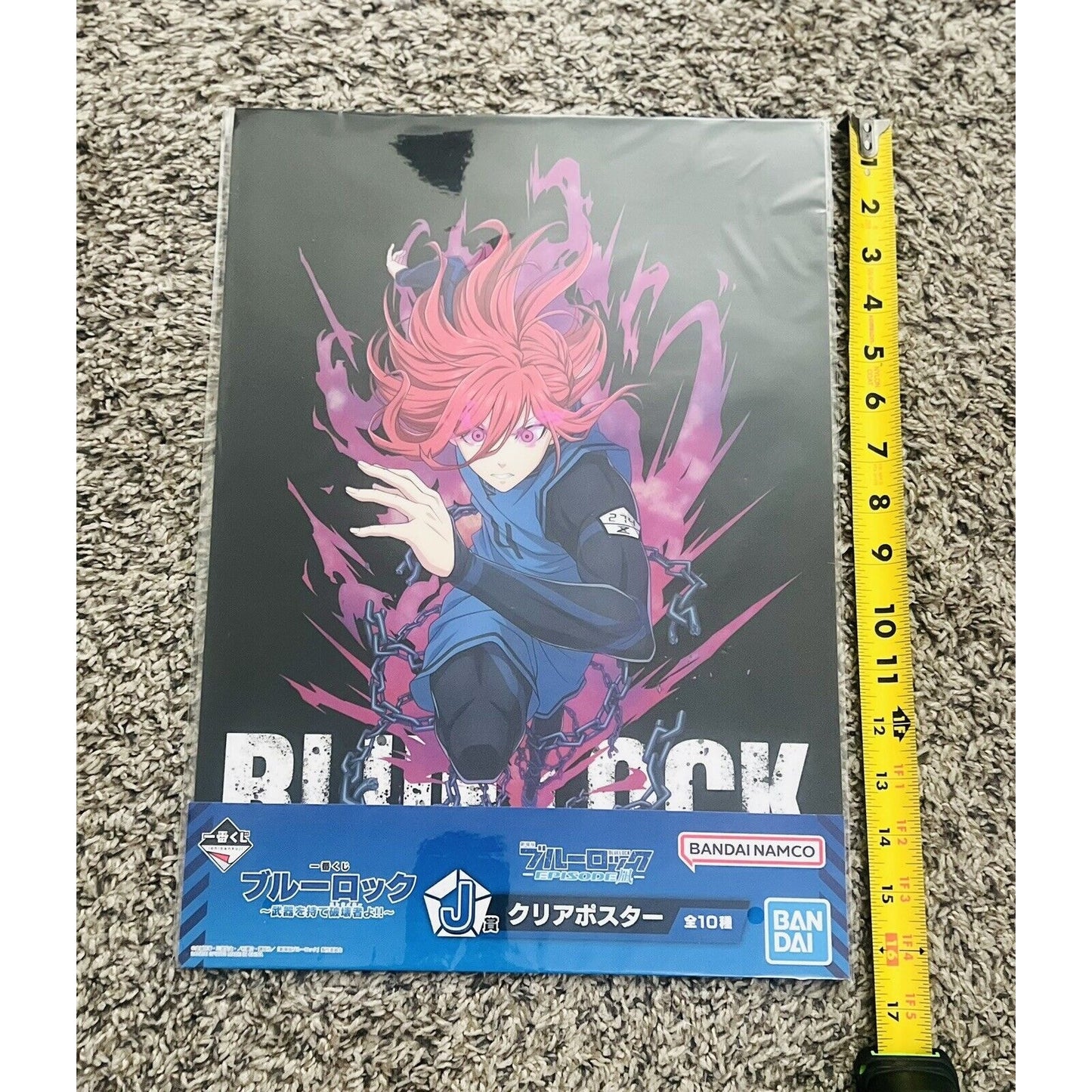 Blue Lock Ichiban Kuji J Prize Clear Poster A3 Hyoma Chigiri US Seller