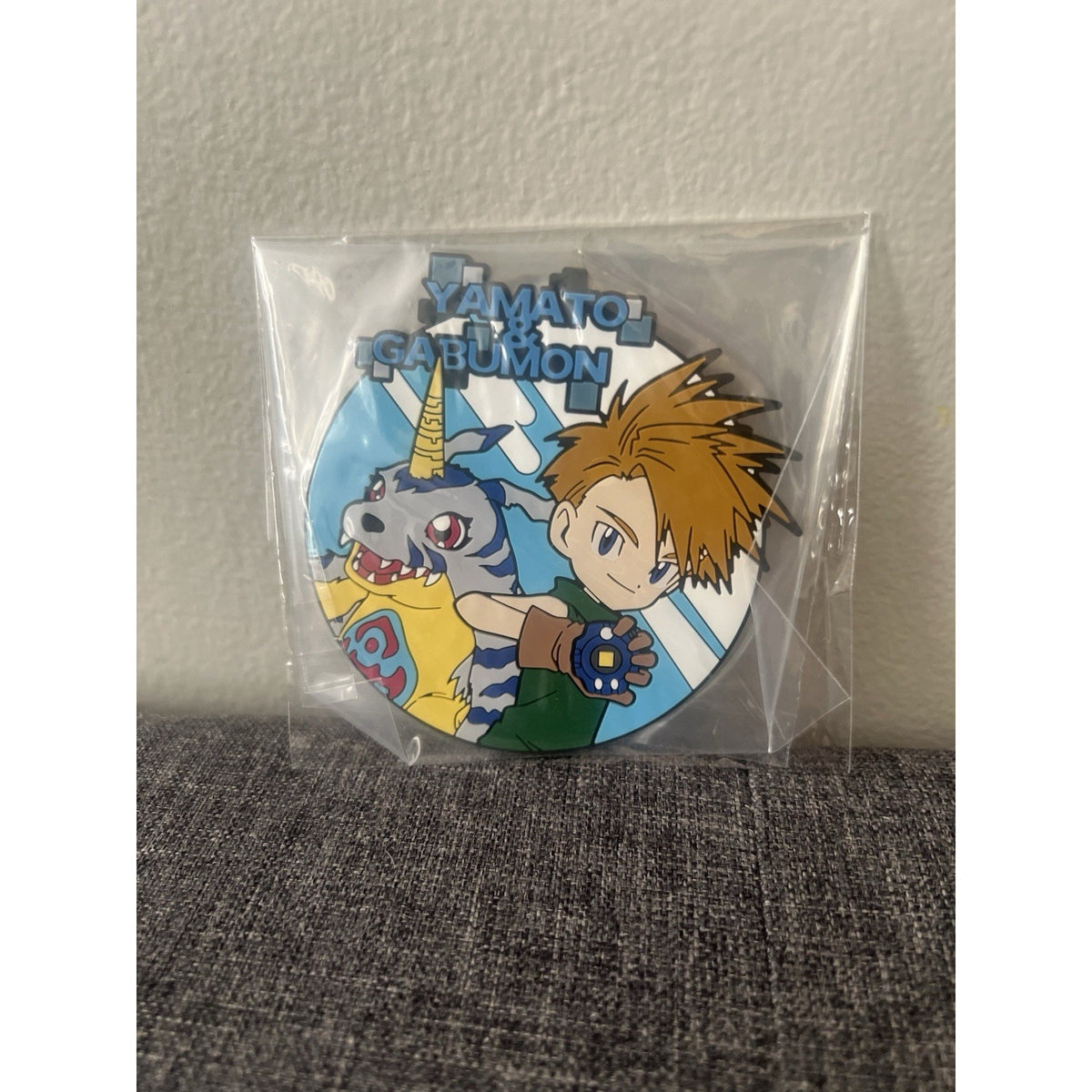 Digimon Yamato & Gabumon Rubber Coaster Charm Ichiban Kuji
