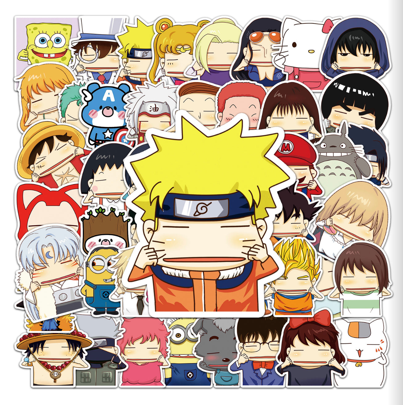 Funny Mixed Anime 40 Piece Sticker Set