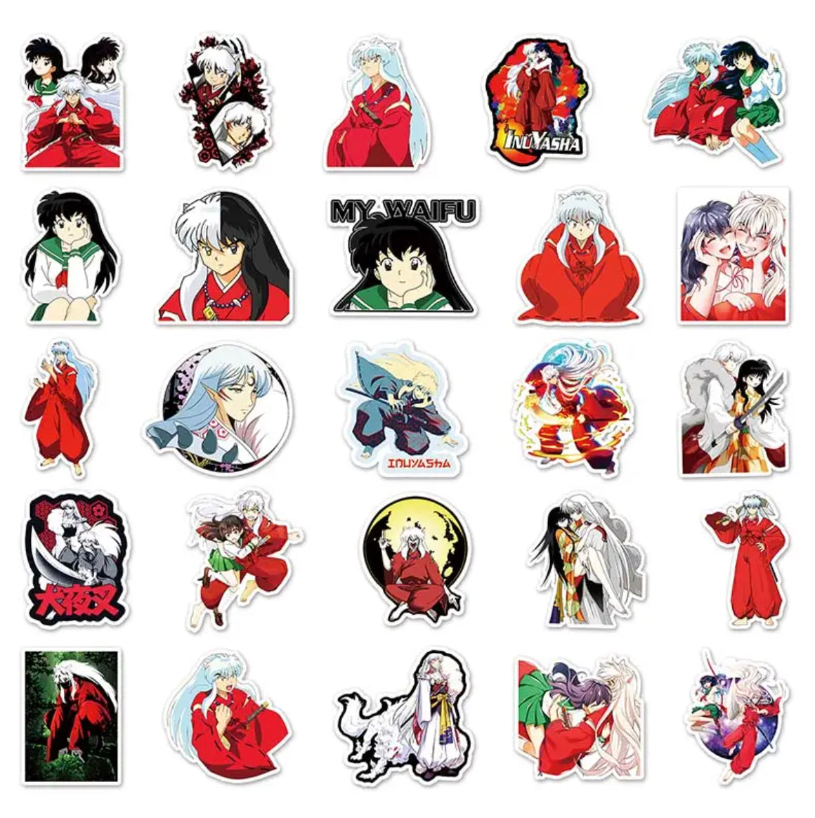 Inuyasha Anime 50 Piece Sticker Set