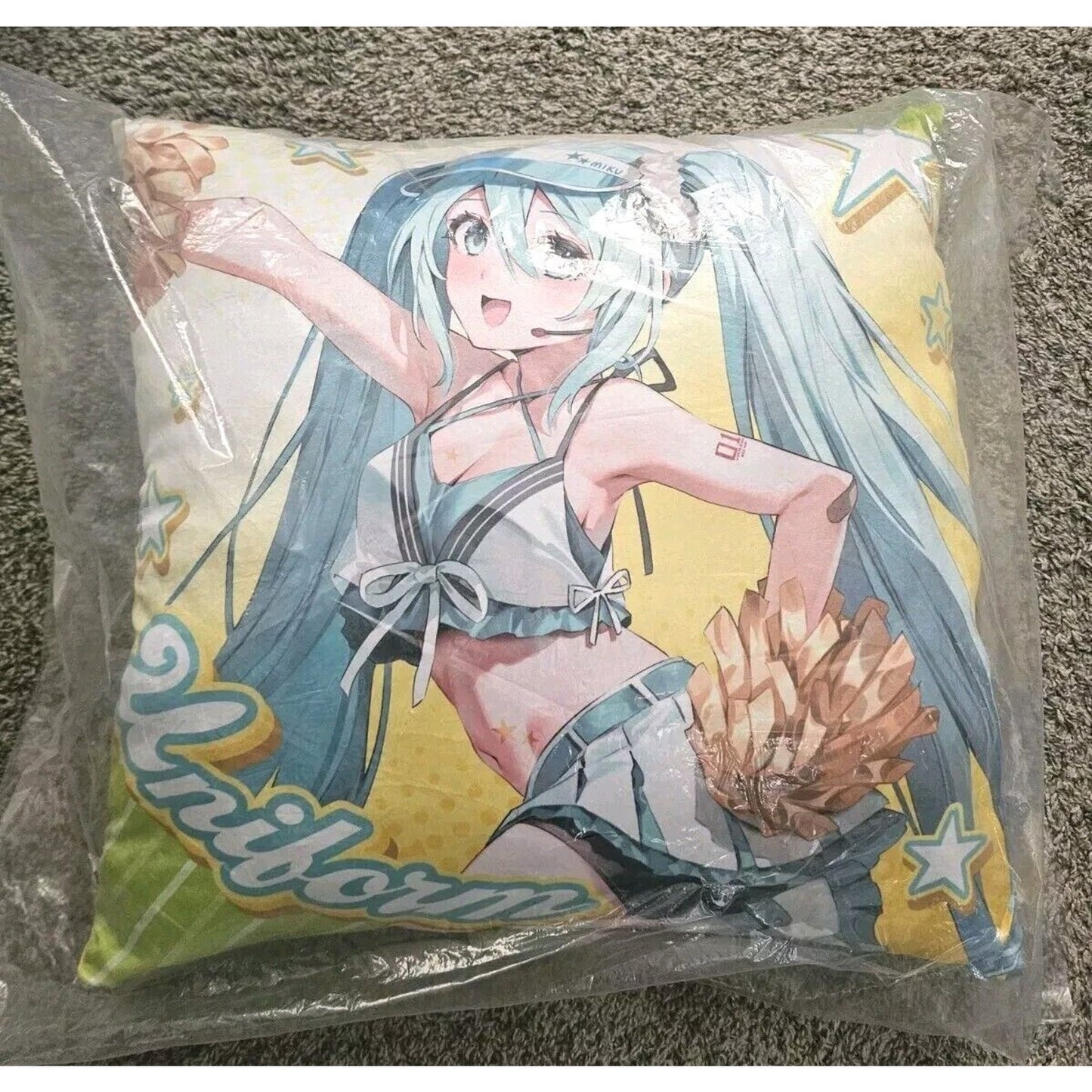 Hatsune Miku Fashion Uniform Large Square Cushion Pillow 55cm Taito Brand New