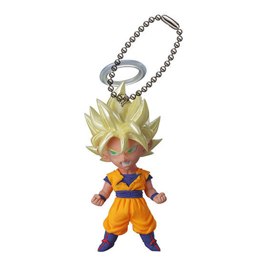 Dragon Ball Z Super Saiyan Goku Figure Keychain UDM Burst 6 Gashapon Capsule