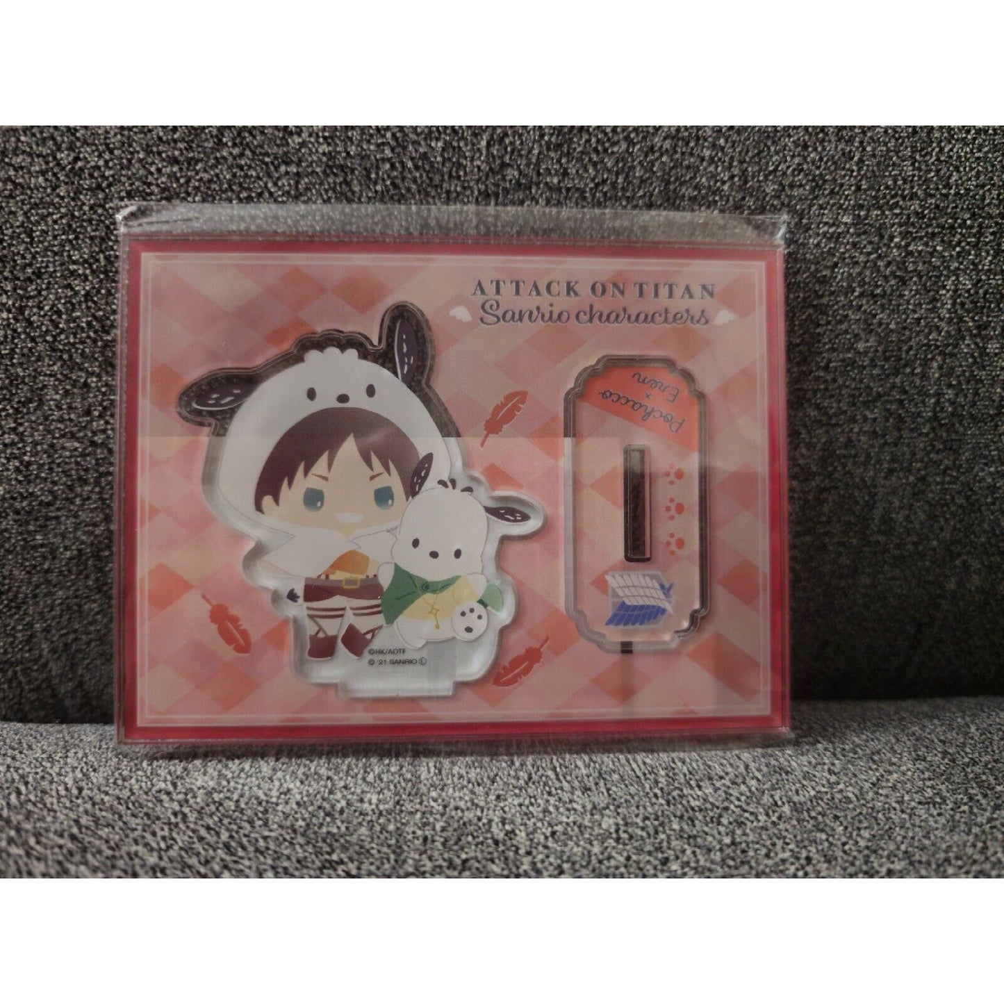 Attack On Titan X Sanrio Collab Eren Yeager Pochacco Acrylic Stand Anime