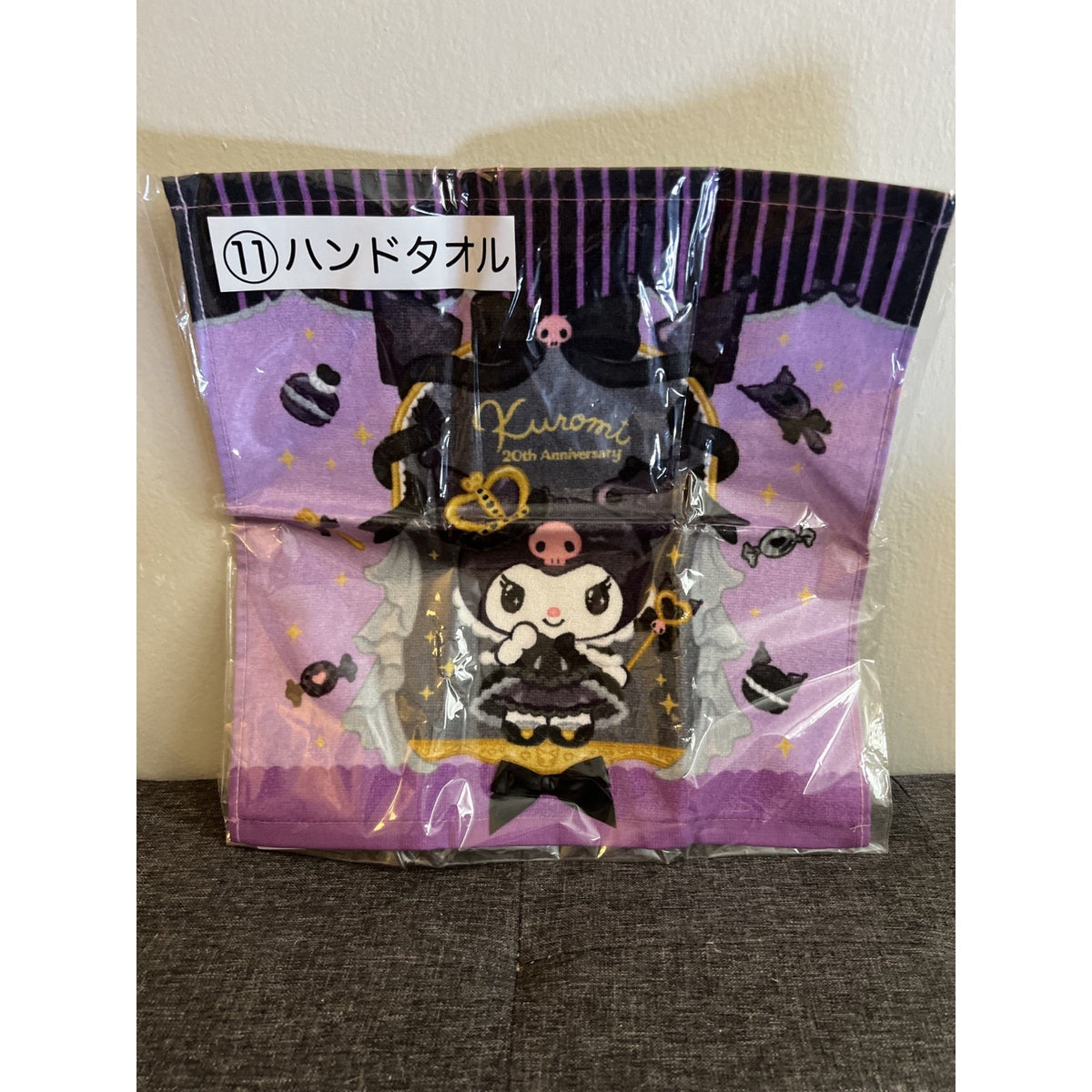 Sanrio Ichiban Lottery Kuromi 20th Anniversary Prize⑪ Hand Towel