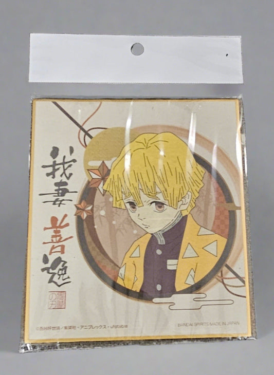 Demon Slayer Zenitsu Anime Bandai Visual Shikishi Board