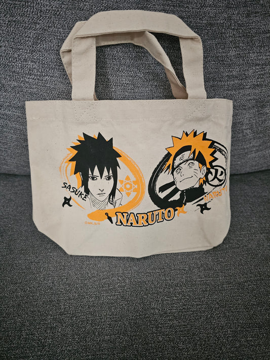 Naruto Sasuke Anime Mini Tote Bag 10X8 Inches Bandai