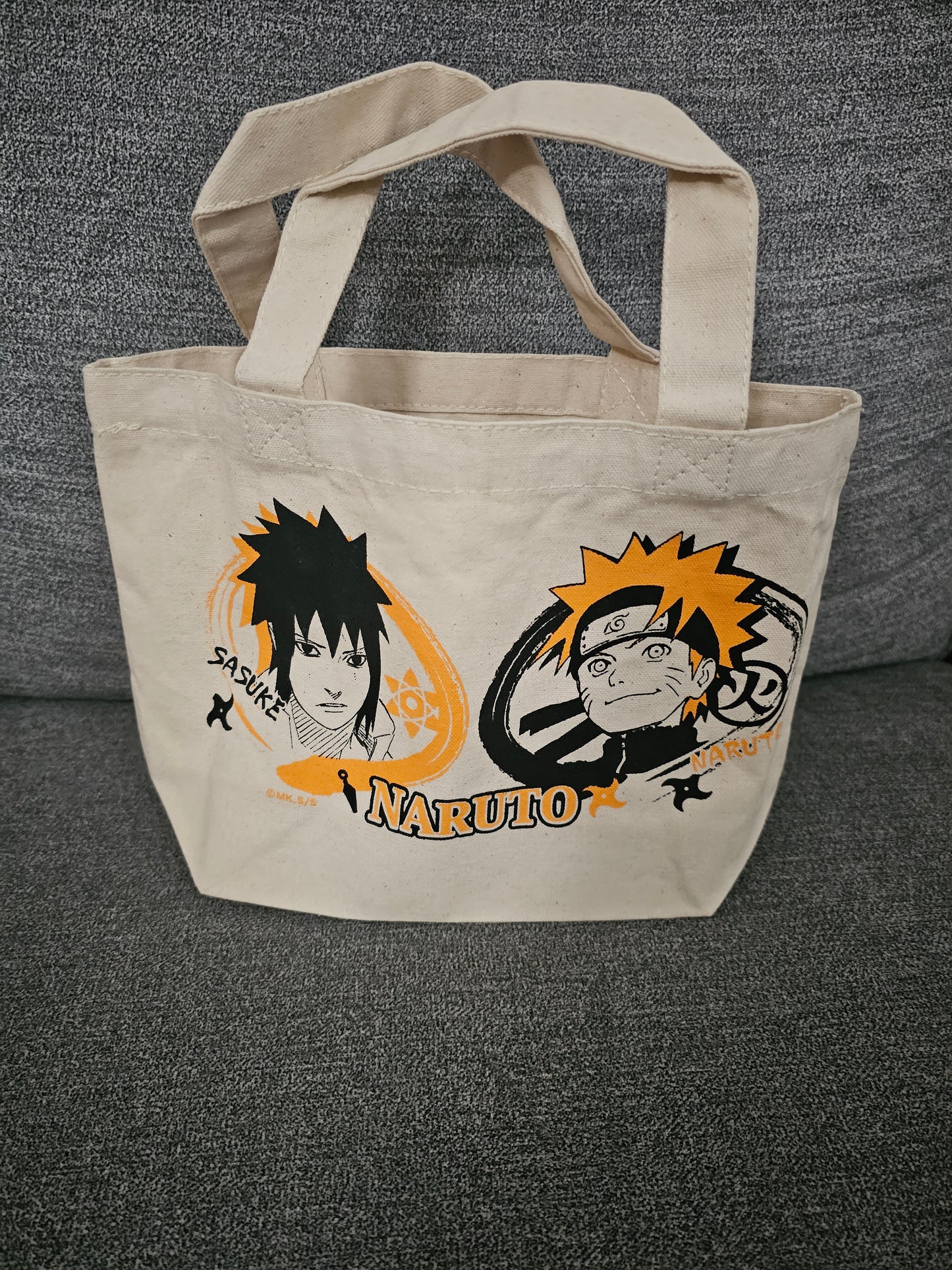 Naruto Sasuke Anime Mini Tote Bag 10X8 Inches Bandai