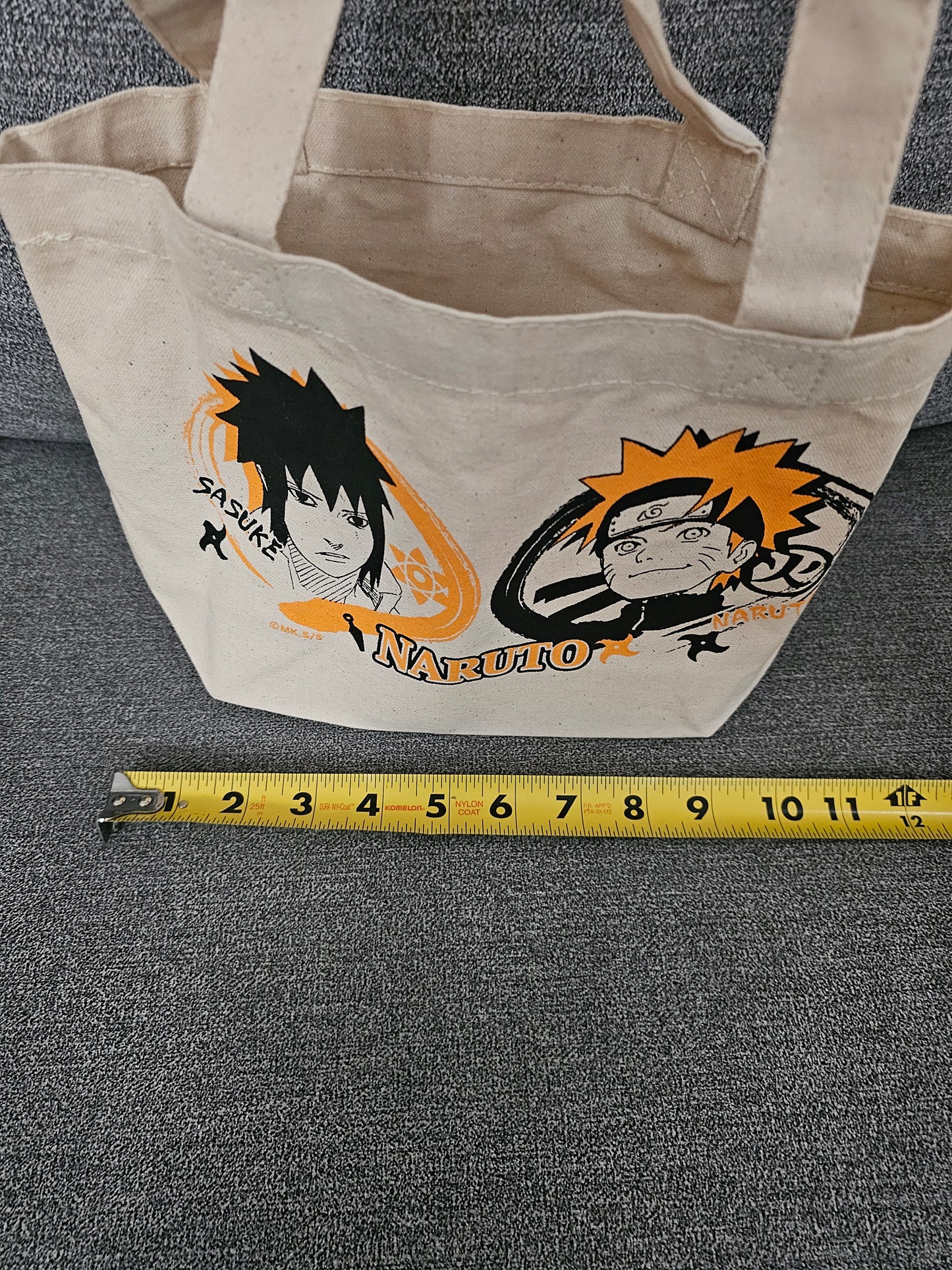 Naruto Sasuke Anime Mini Tote Bag 10X8 Inches Bandai