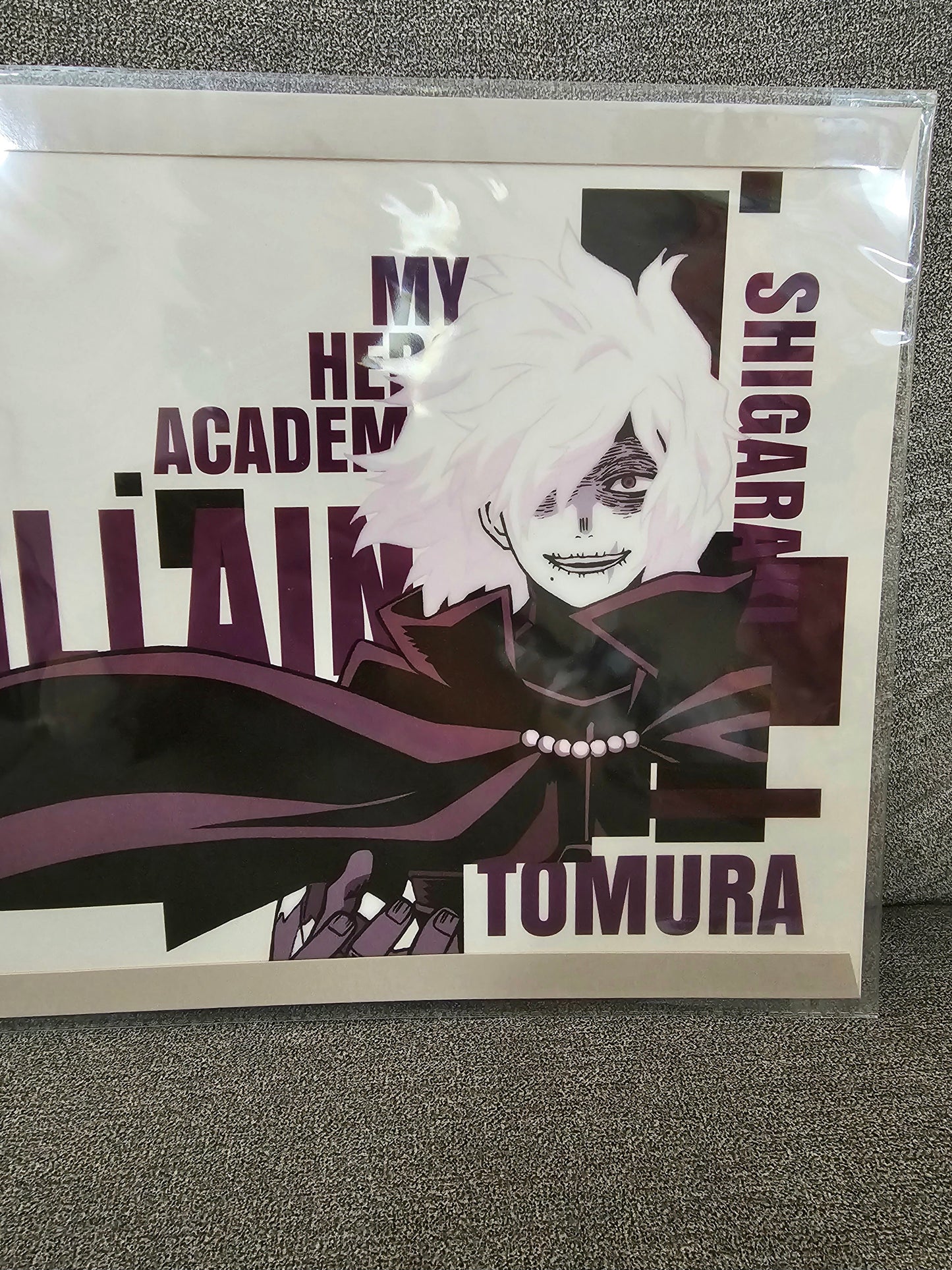 My Hero Academia Tomura Shigaraki Clear Poster Bandai 16X11 Inches