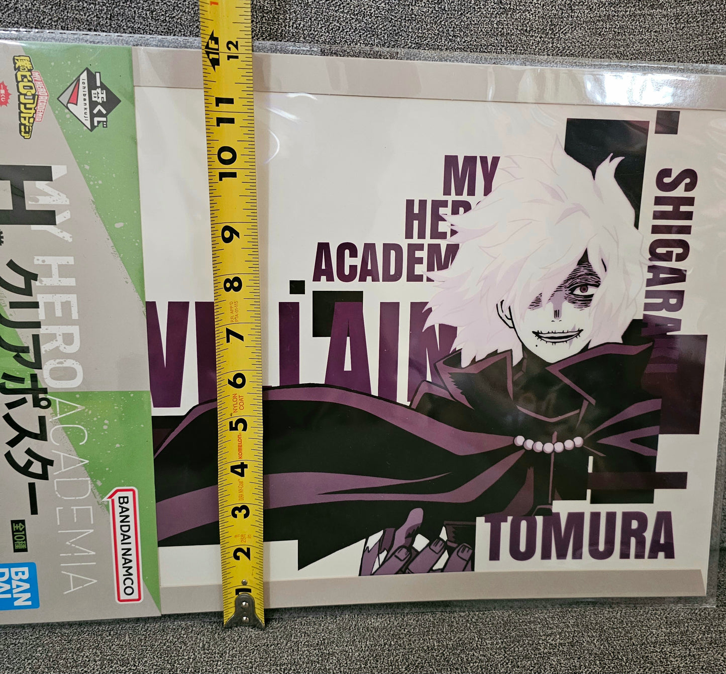 My Hero Academia Tomura Shigaraki Clear Poster Bandai 16X11 Inches