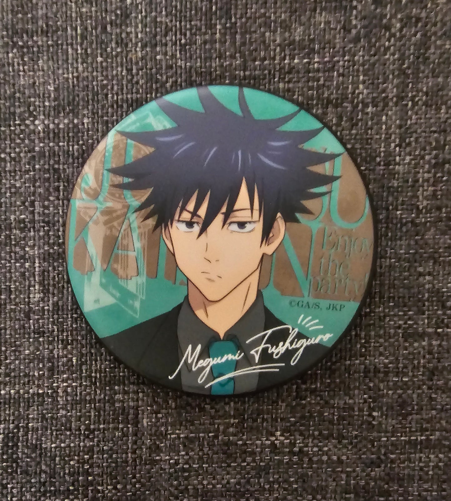 Jujutsu Kaisen Megumi Trading Mat Can Badge Party Version