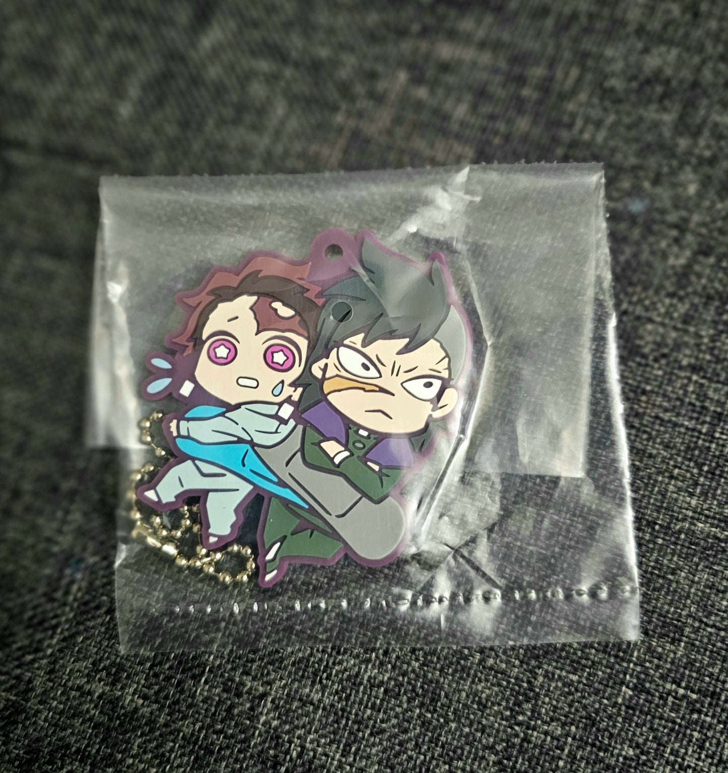 Demon Salyer Tanjiro Genya Anime Rubber Charm Keychain