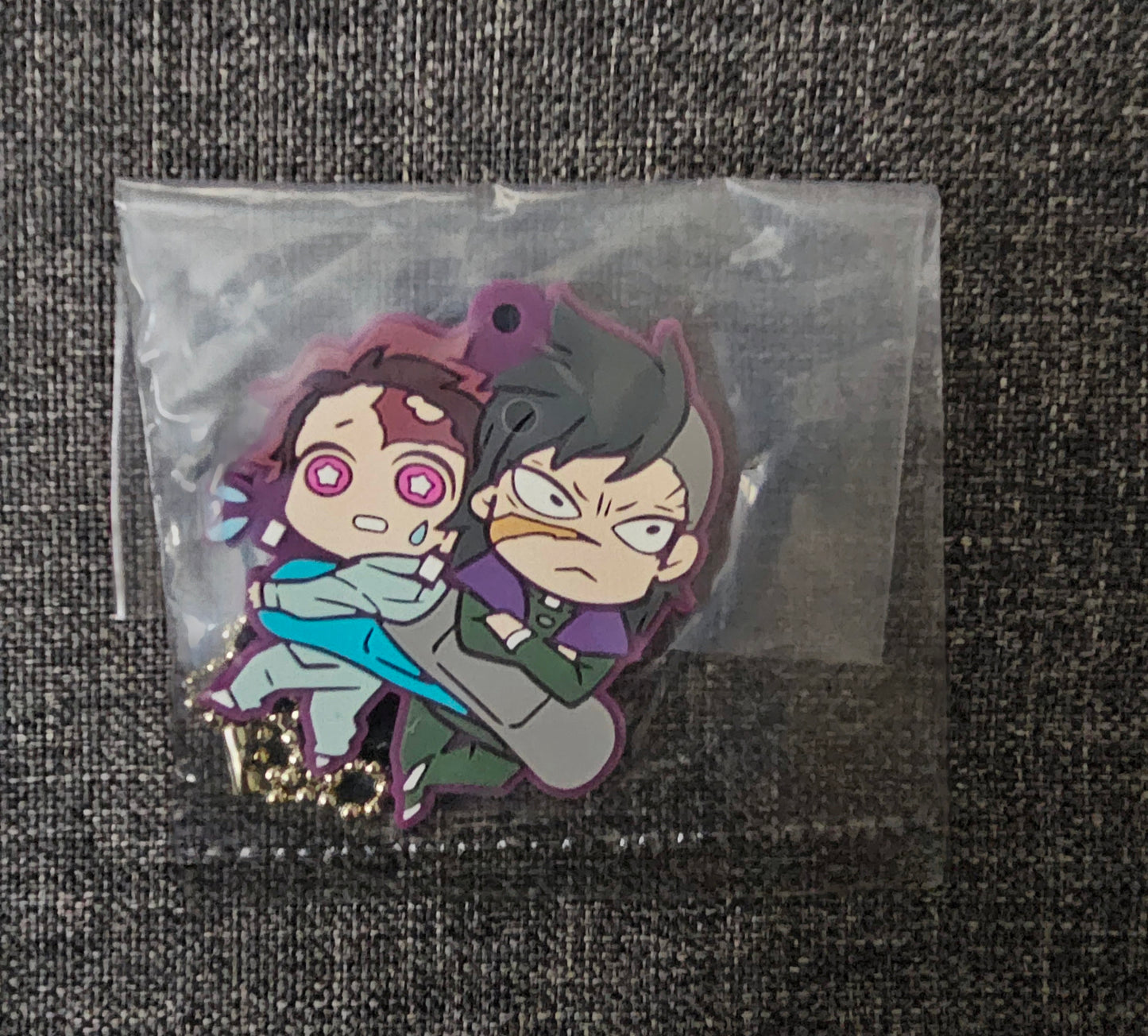 Demon Salyer Tanjiro Genya Anime Rubber Charm Keychain