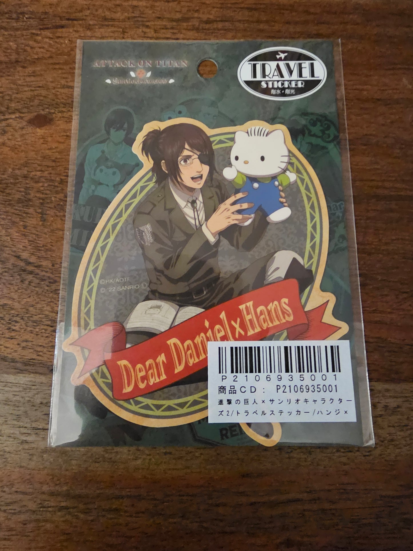 Attack On Titan x Sanrio Hange Zoë & Dear Daniel Travel Sticker