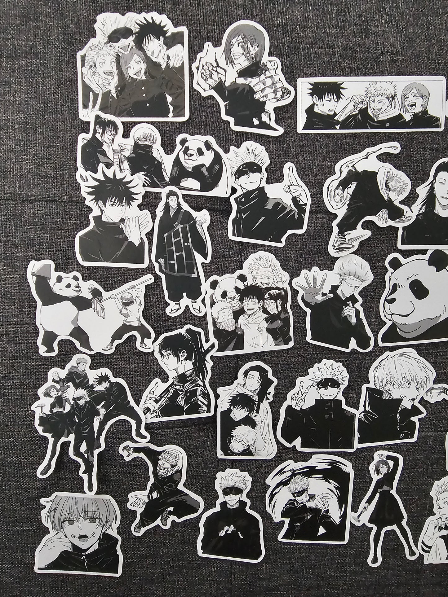 Jujutsu Kaisen Black And White 50 Piece Sticker Set