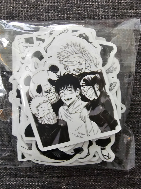 Jujutsu Kaisen Black And White 50 Piece Sticker Set