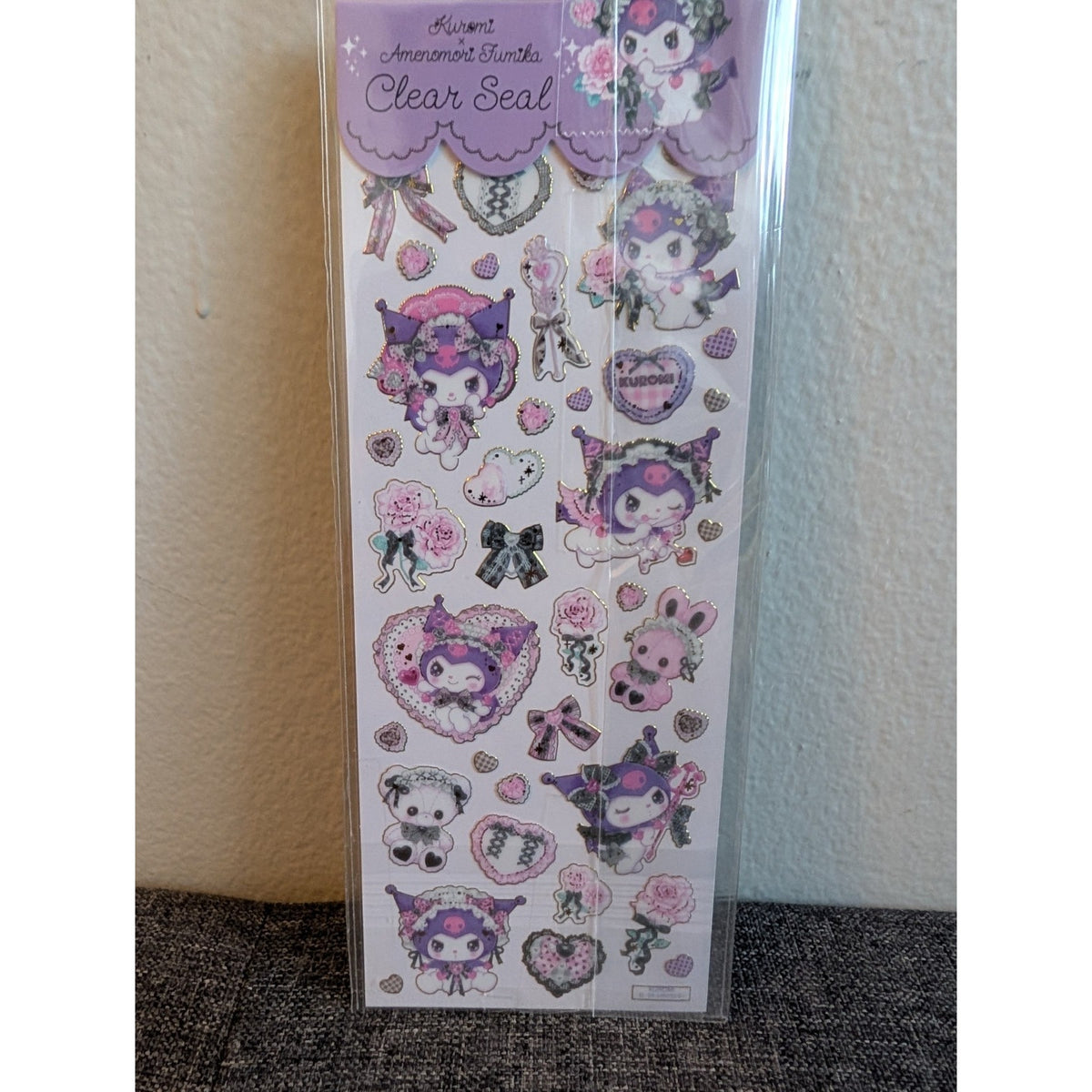 Sanrio Kuromi X Fumika Clear Seal Stickers