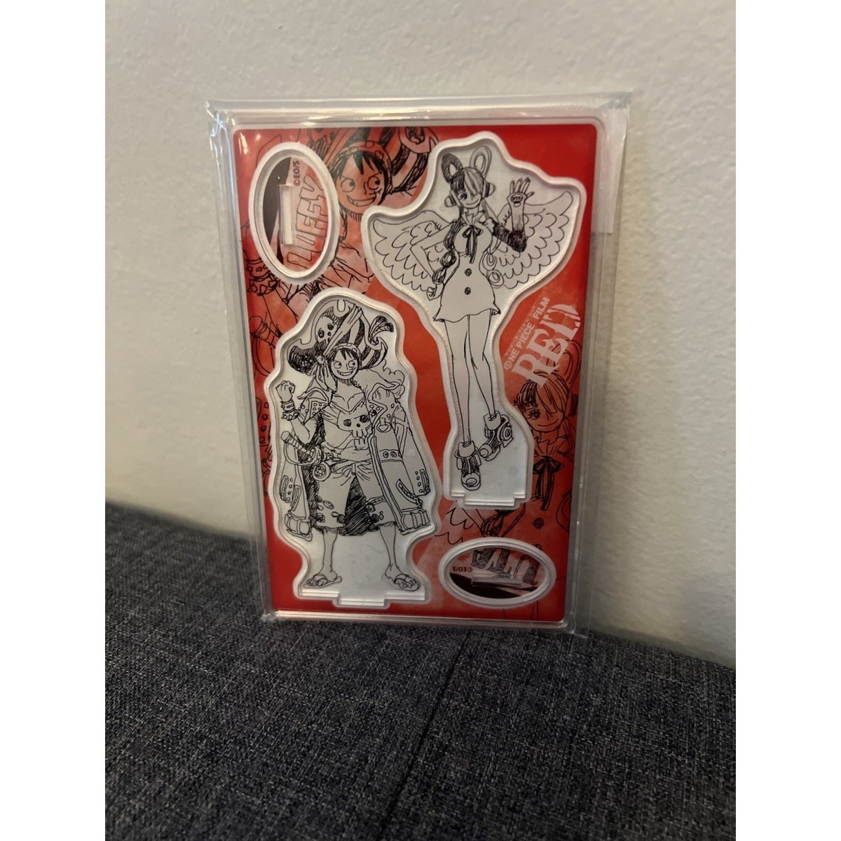 Luffy & Uta Japanese One Piece Film Red Acrylic Stand Sealed