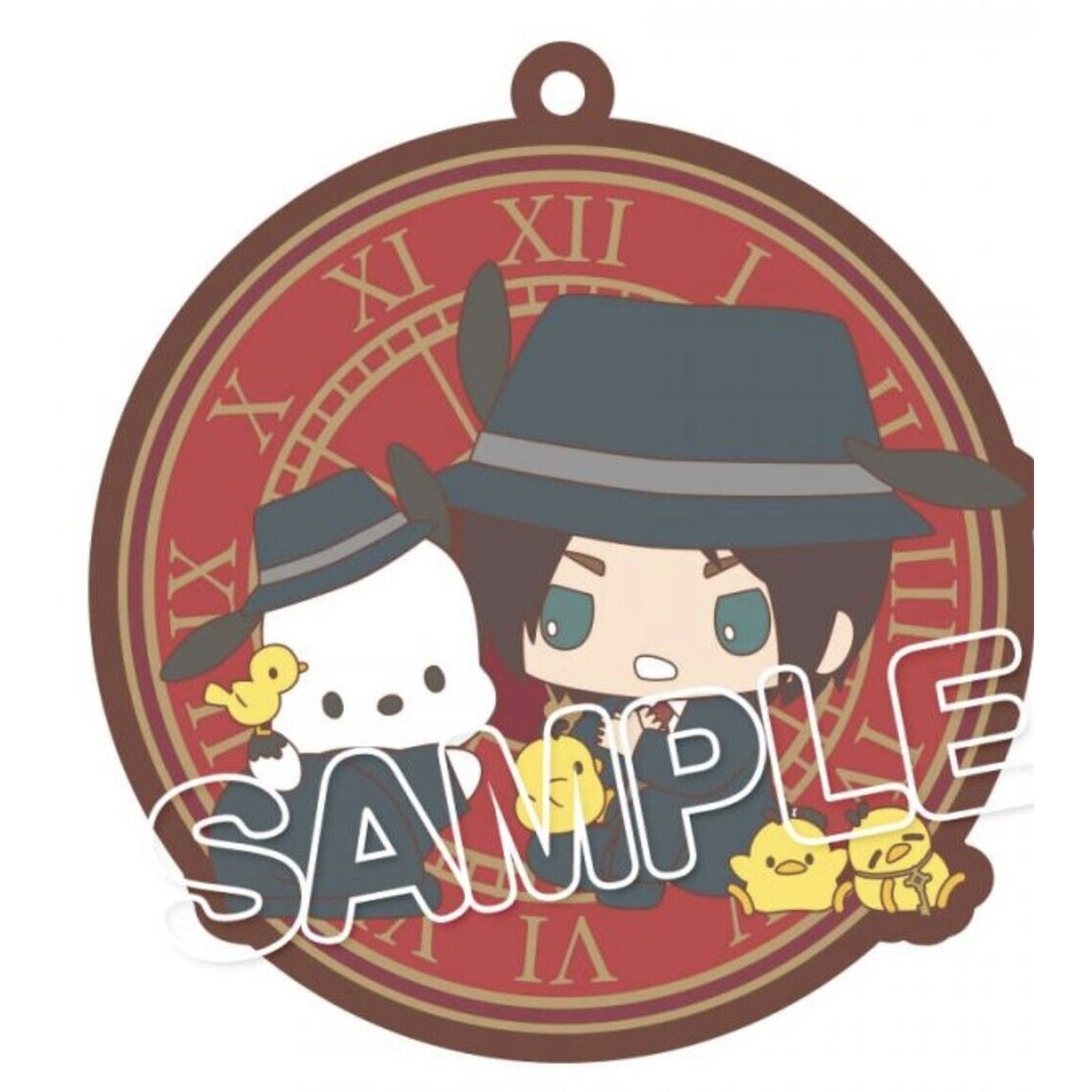 Attack On Titan X Sanrio Collab Eren Yeager Pochacco Rubber Charm Keychain