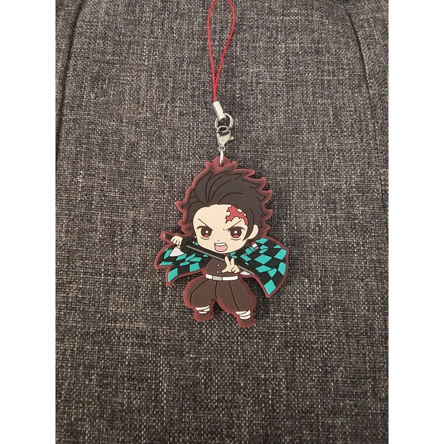 Tanjiro Kamado Rubber Strap Charm Kimetsu no Yaiba Demon Slayer Keychain Anime