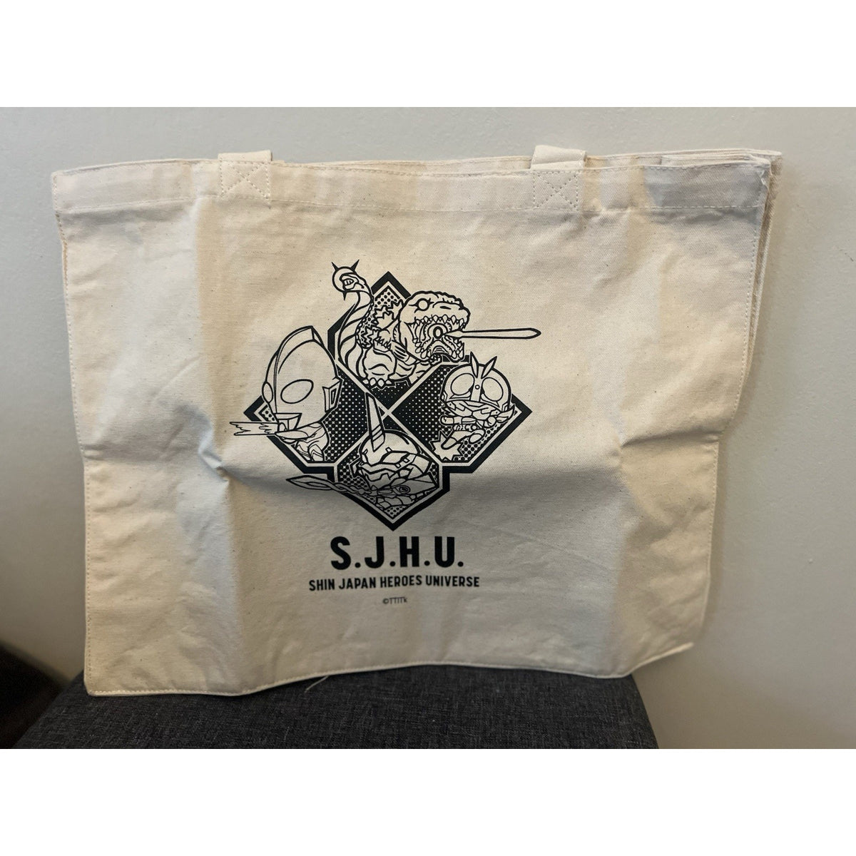 Shin Japan Heroes Universe Art Vignette Tote Bag Neon Genesis Evangelion Godzill