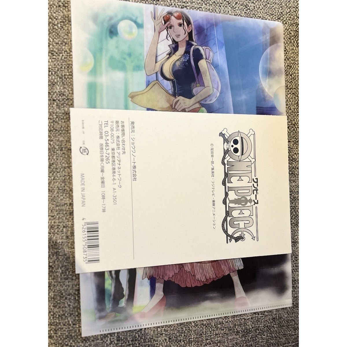 One Piece Nico Robin/Franky Anime Bandai Gashapon Clear File