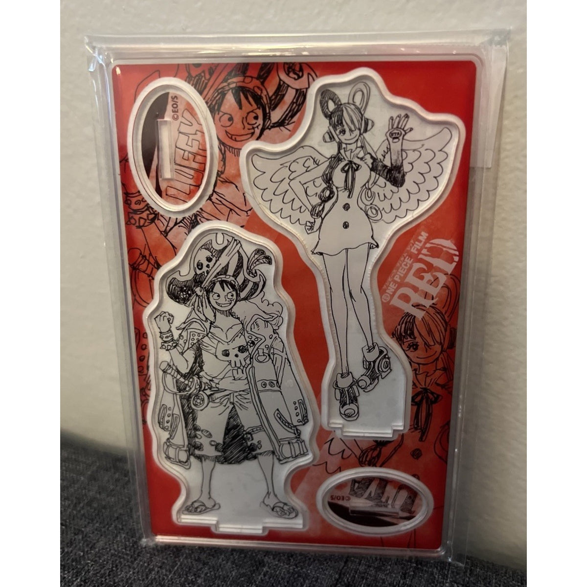 Luffy & Uta Japanese One Piece Film Red Acrylic Stand Sealed