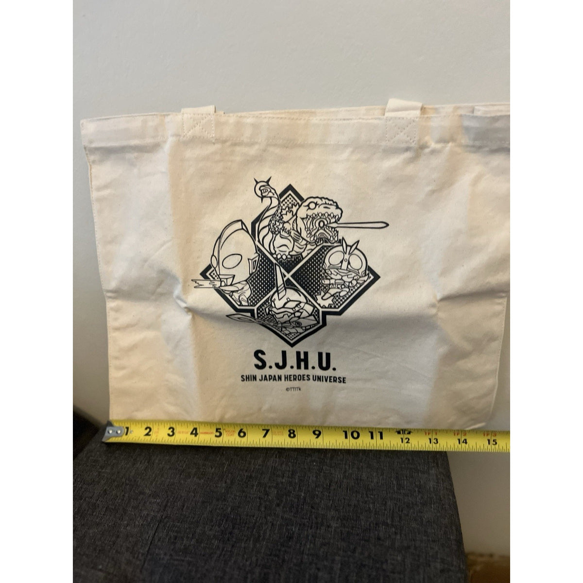Shin Japan Heroes Universe Art Vignette Tote Bag Neon Genesis Evangelion Godzill