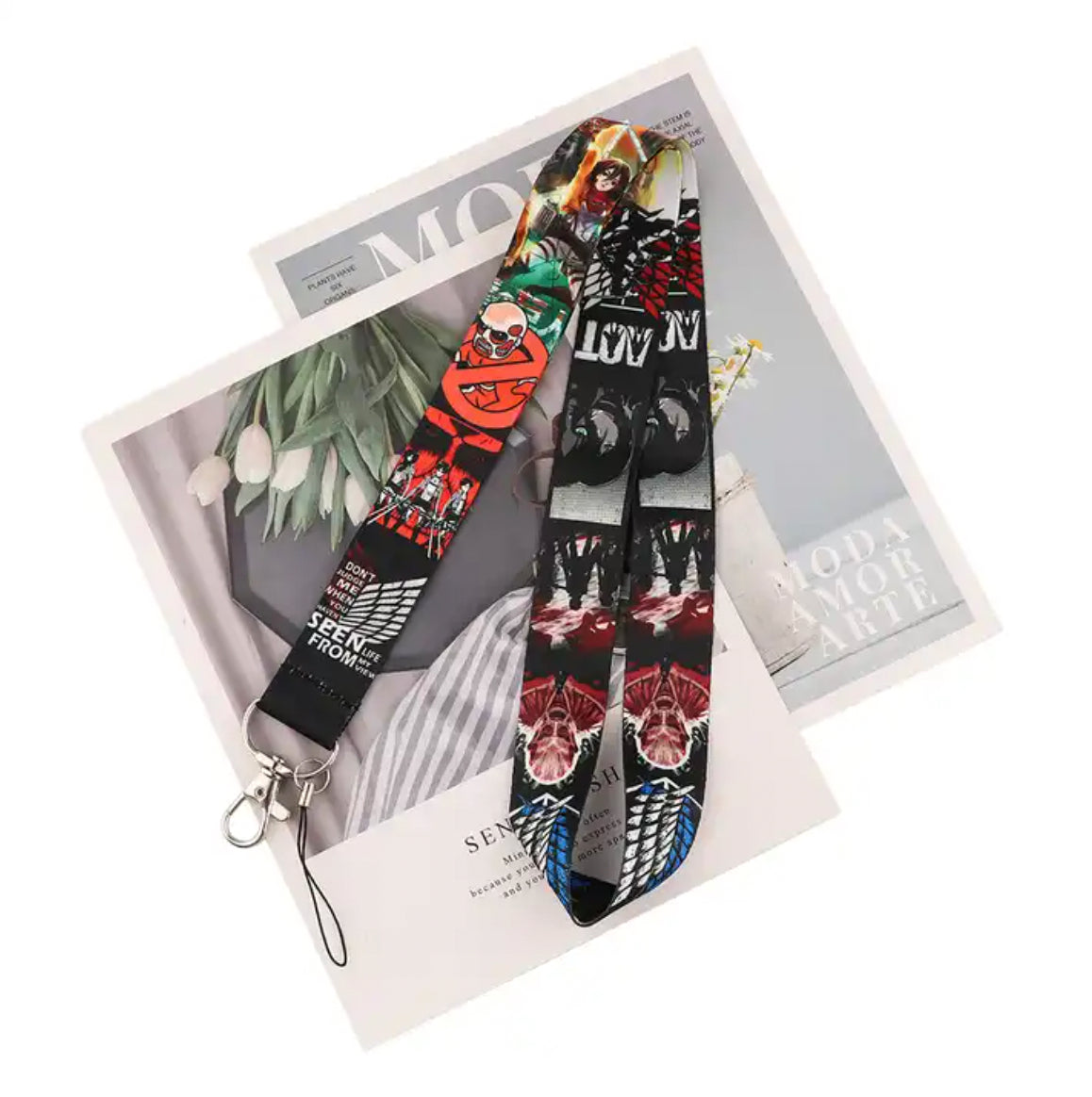 Attack On Titan Anime Lanyard Keychain