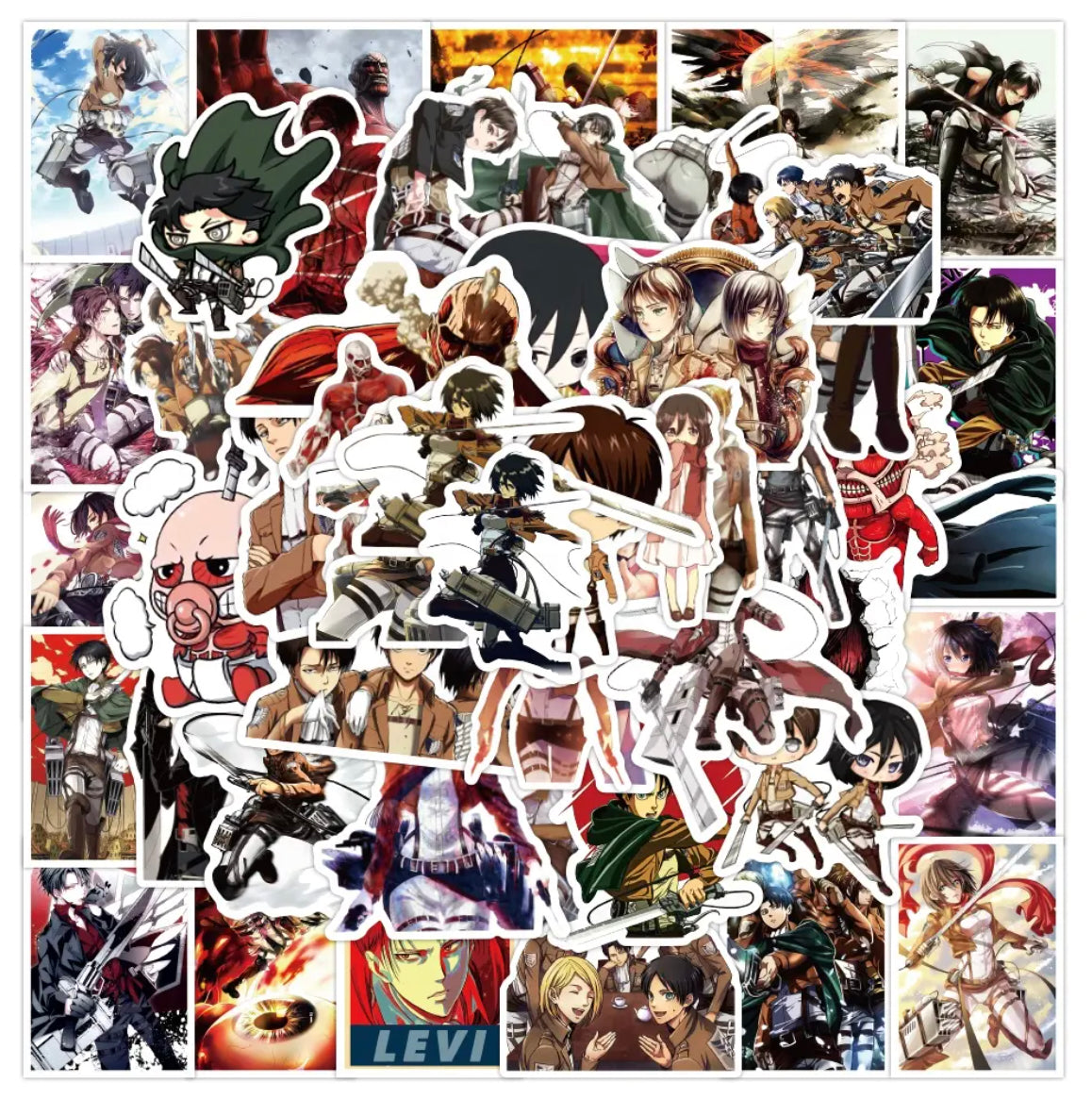 Attack On Titan Anime 50 Piece Sticker Set