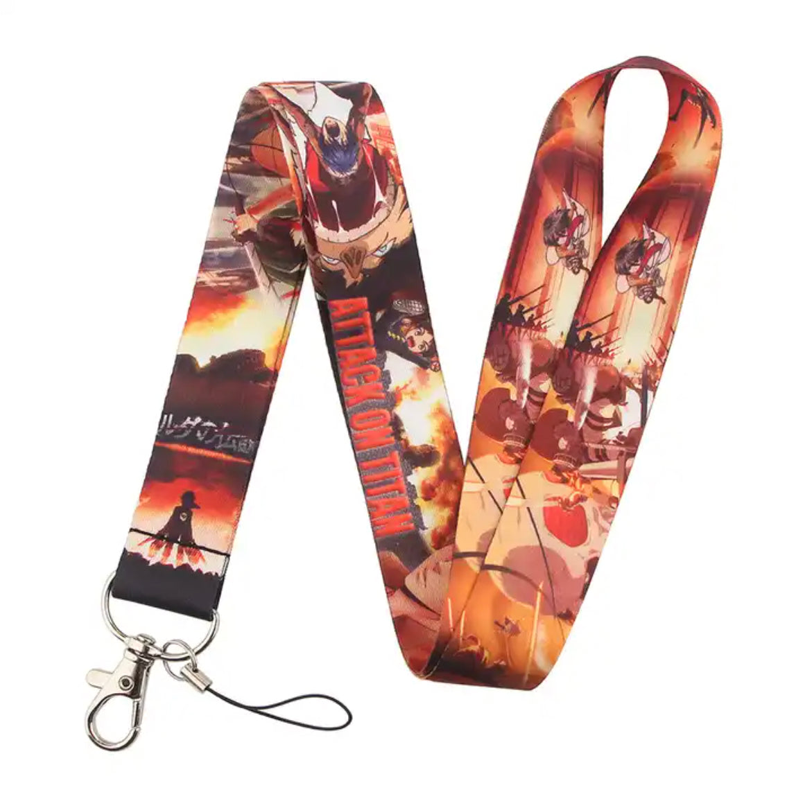 Attack On Titan Anime Lanyard Keychain