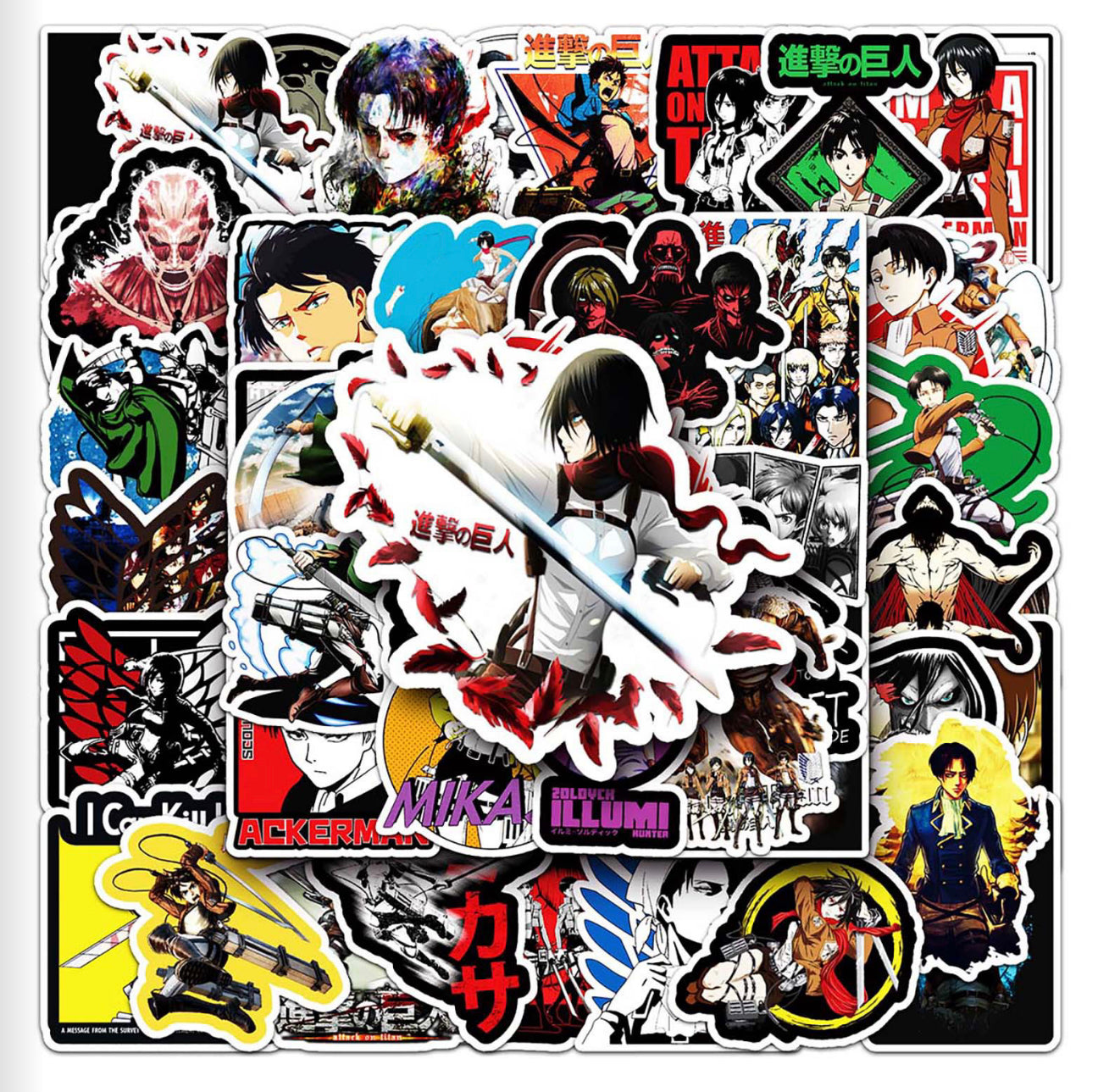 Attack On Titan Anime 50 Piece Sticker Set