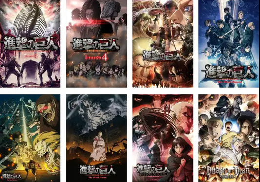 Attack On Titan Anime 8 Piece Poster Set