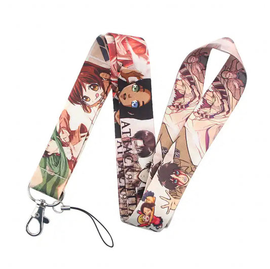 Attack On Titan Anime Lanyard Keychain