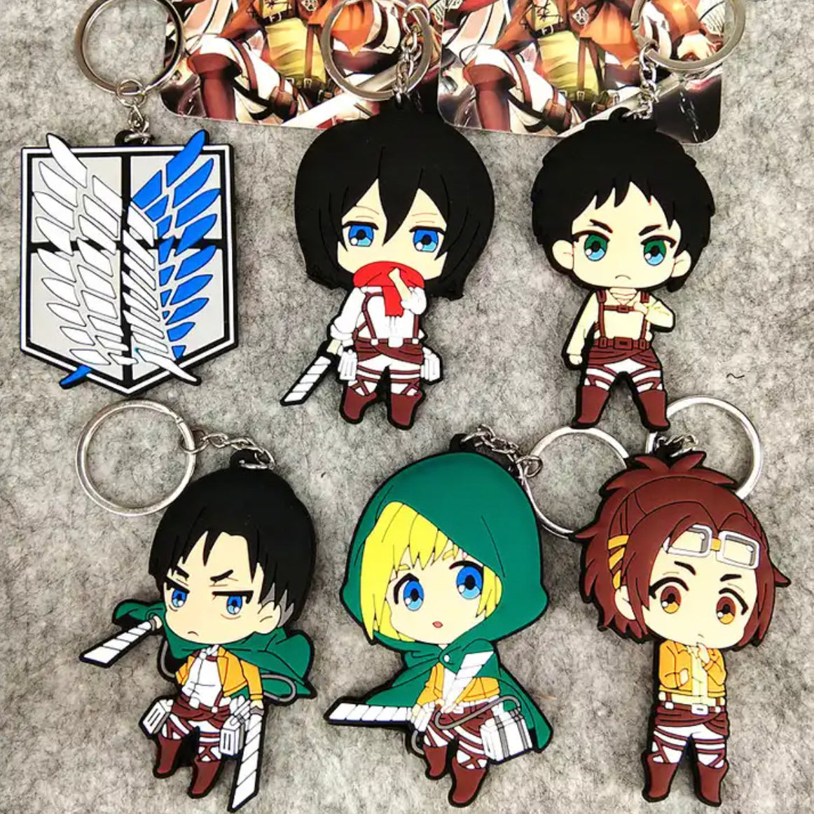 Attack On Titan Mikasa Rubber Charm Keychain