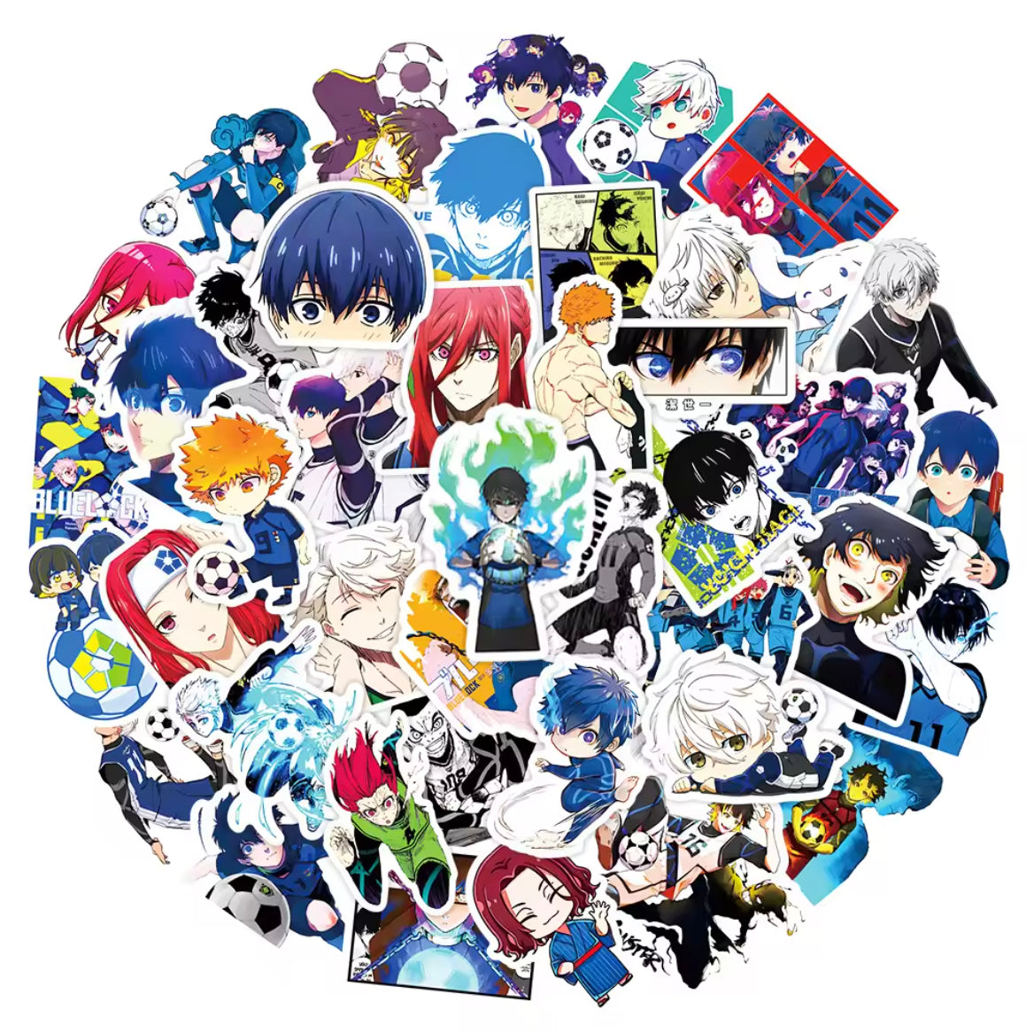 Blue Lock Anime 50 Piece Sticker Set