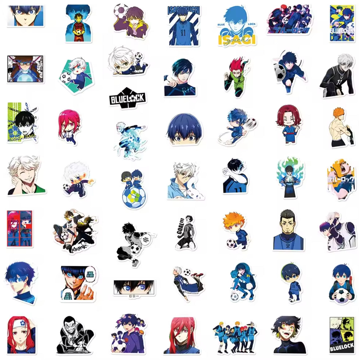 Blue Lock Anime 50 Piece Sticker Set