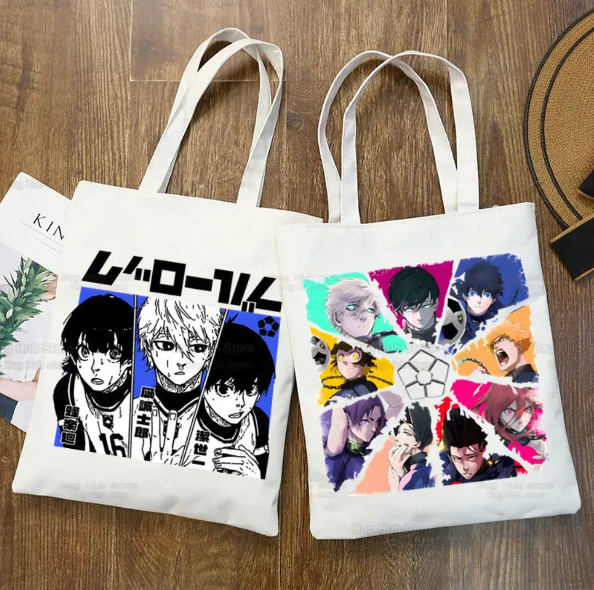 Blue Lock Yoichi Isagi Chibi Canvas Tote Bag