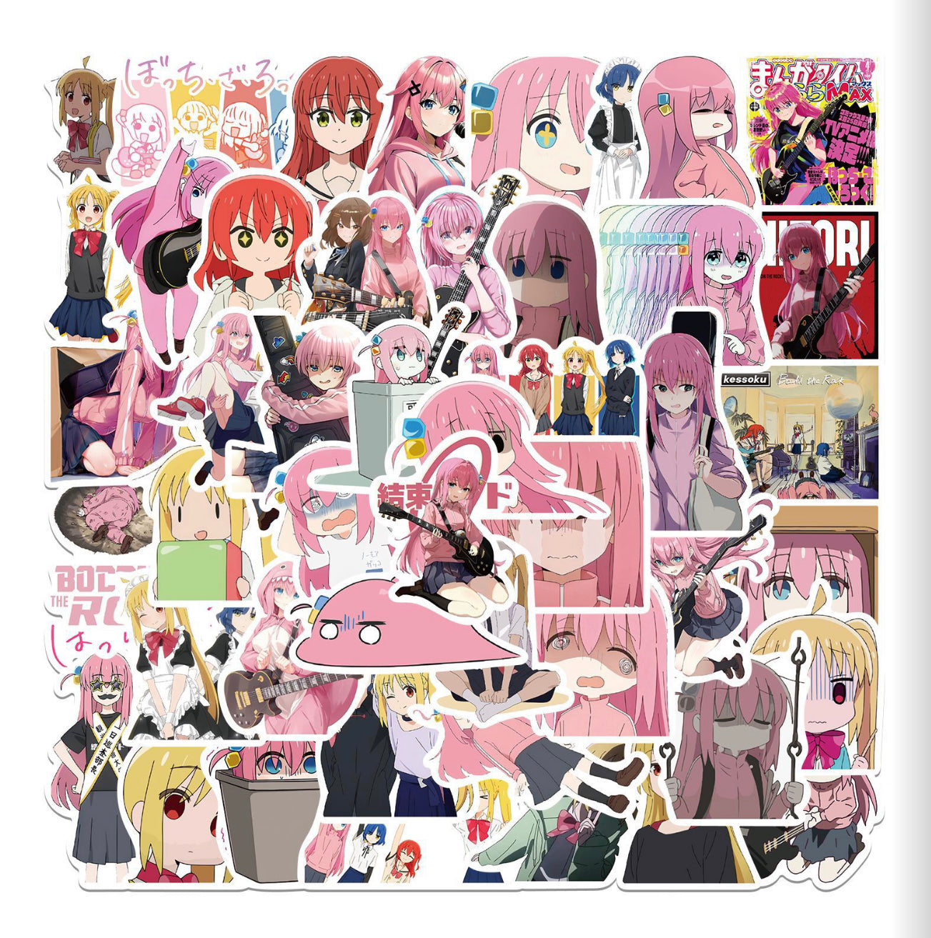 Bocchi The Rock Anime 50 Piece Sticker Set