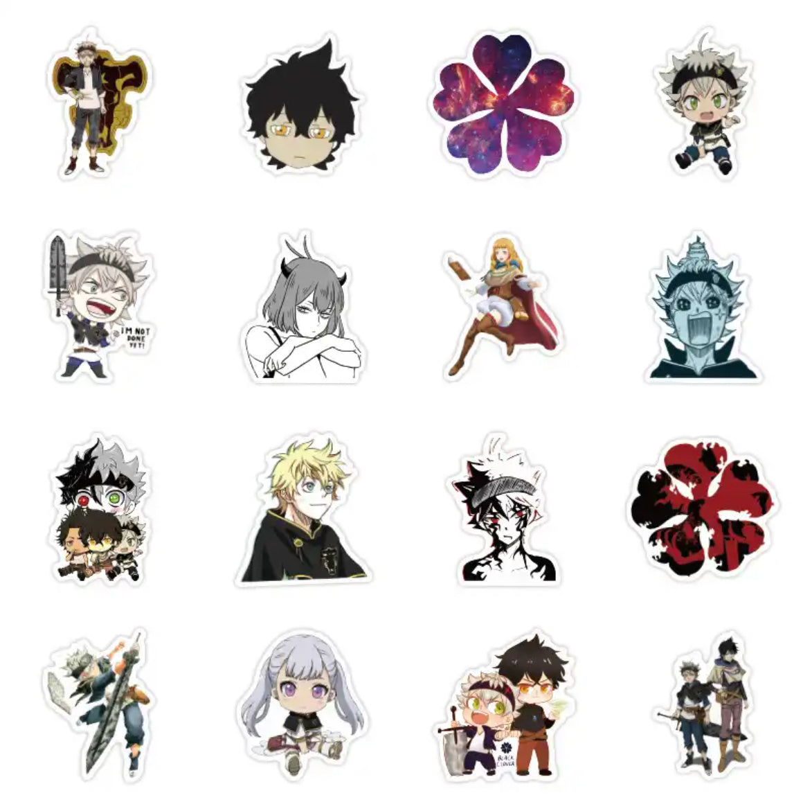 Black Clover Anime 50 Piece Sticker Set