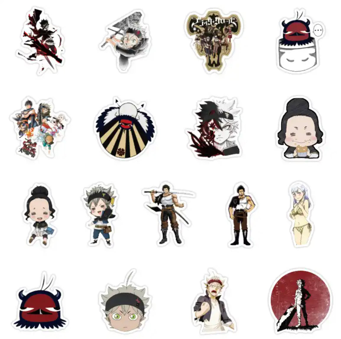 Black Clover Anime 50 Piece Sticker Set