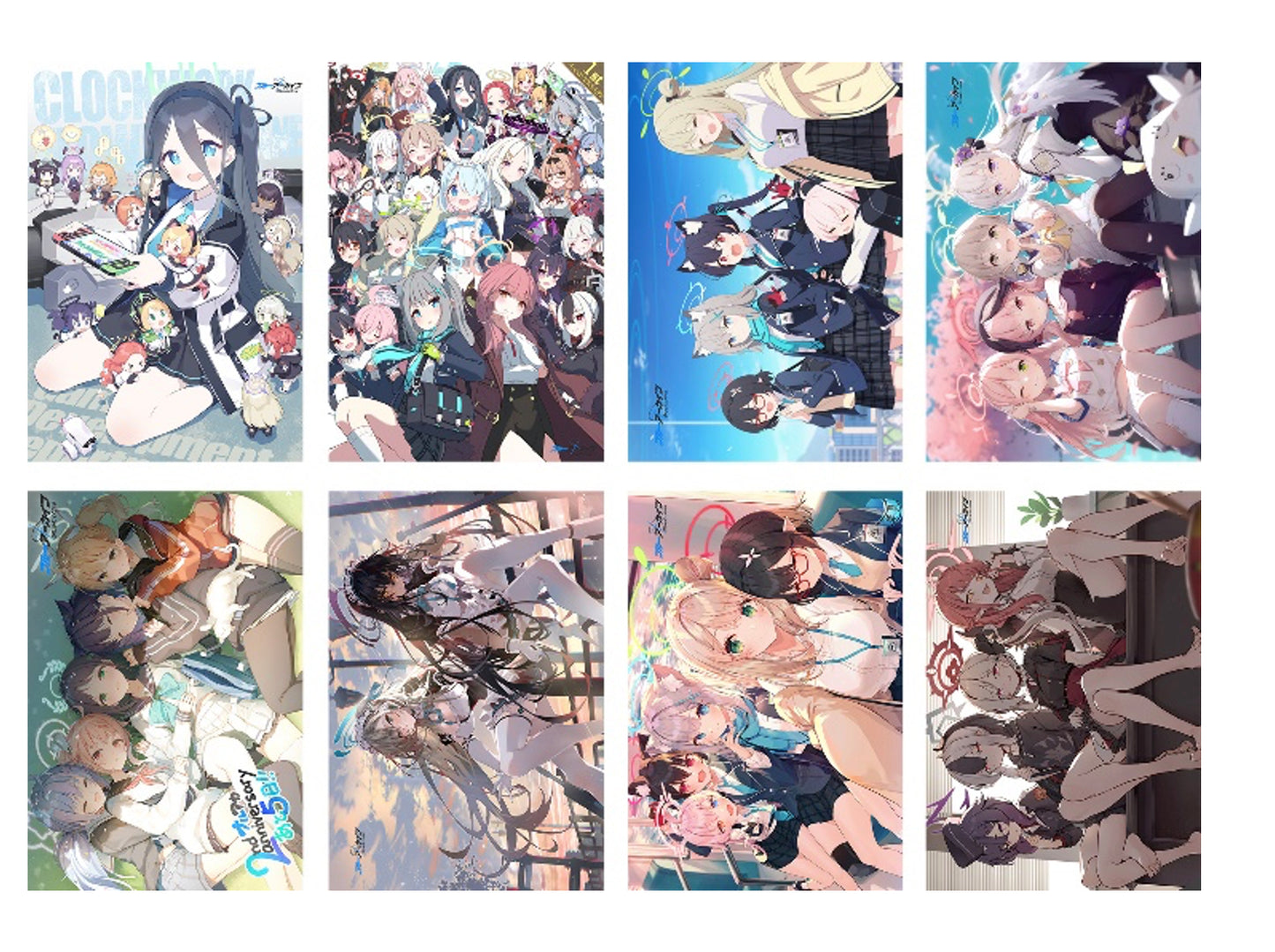 Blue Archive Anime 8 Piece Poster Set