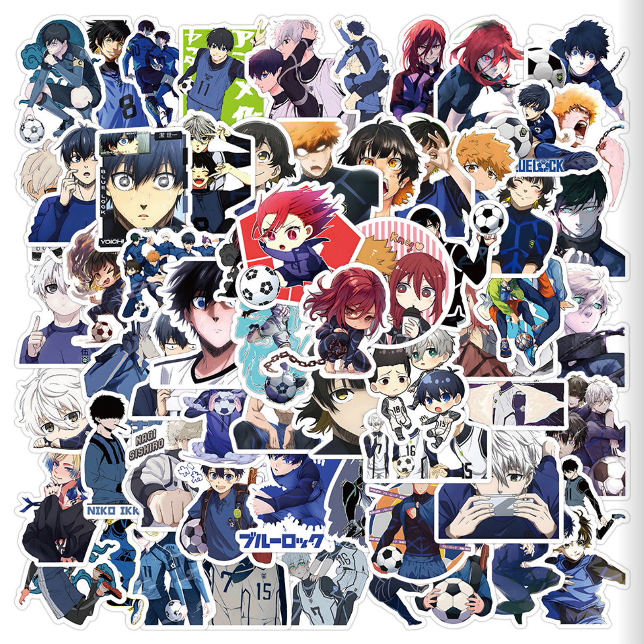 Blue Lock Anime 50 Piece Sticker Set