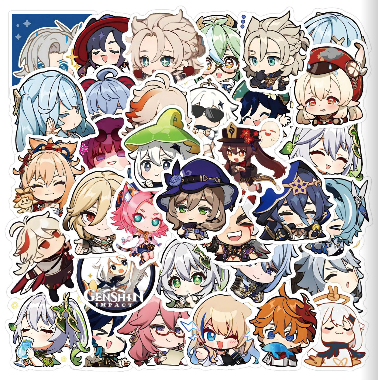 Genshin Impact Chibi Anime 50 Piece Sticker Set – Anime Arere??