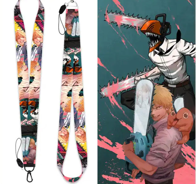 Chainsaw Man Anime Lanyard Keychain