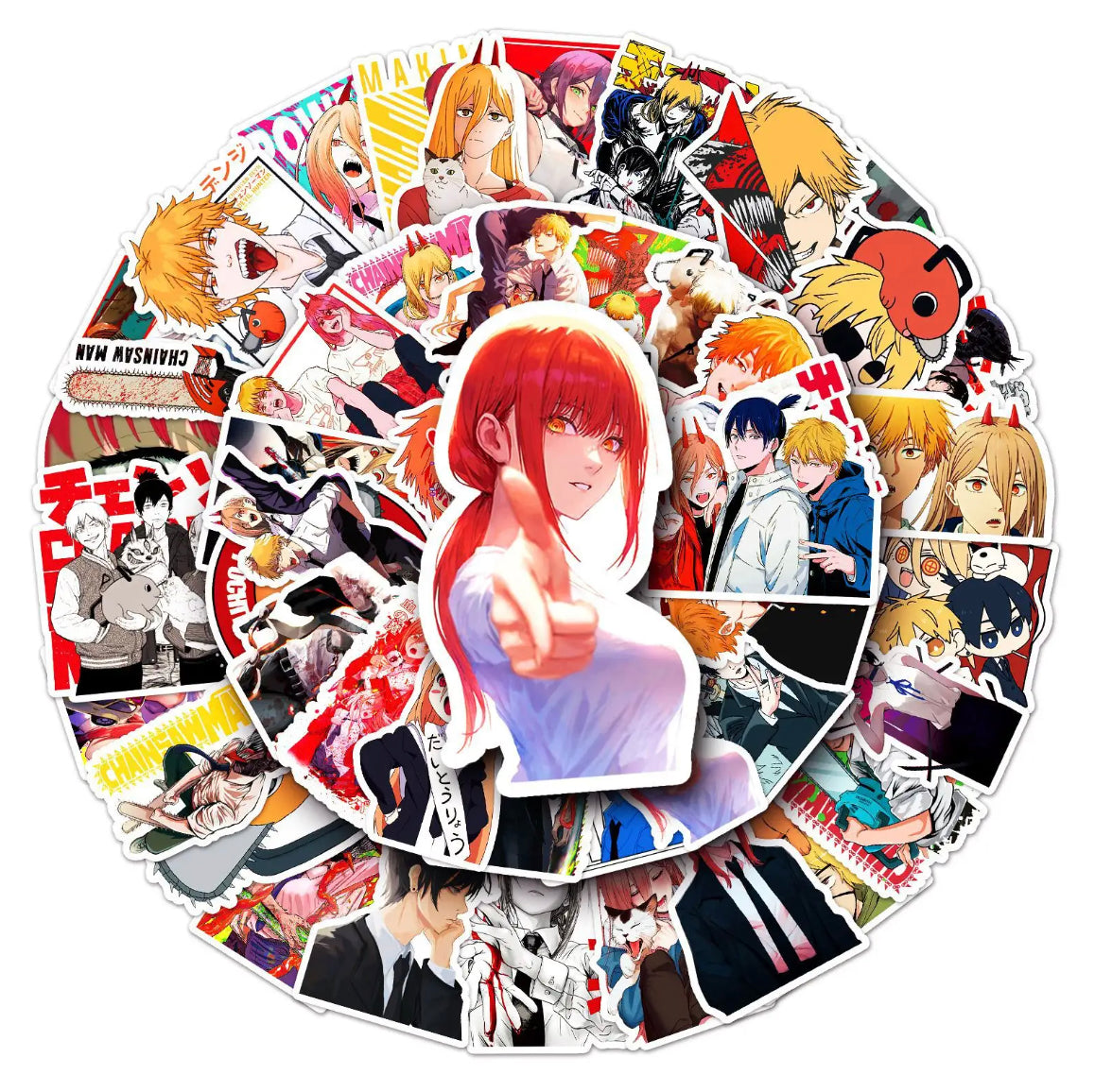 Chainsaw Man Anime 50 Piece Sticker Set