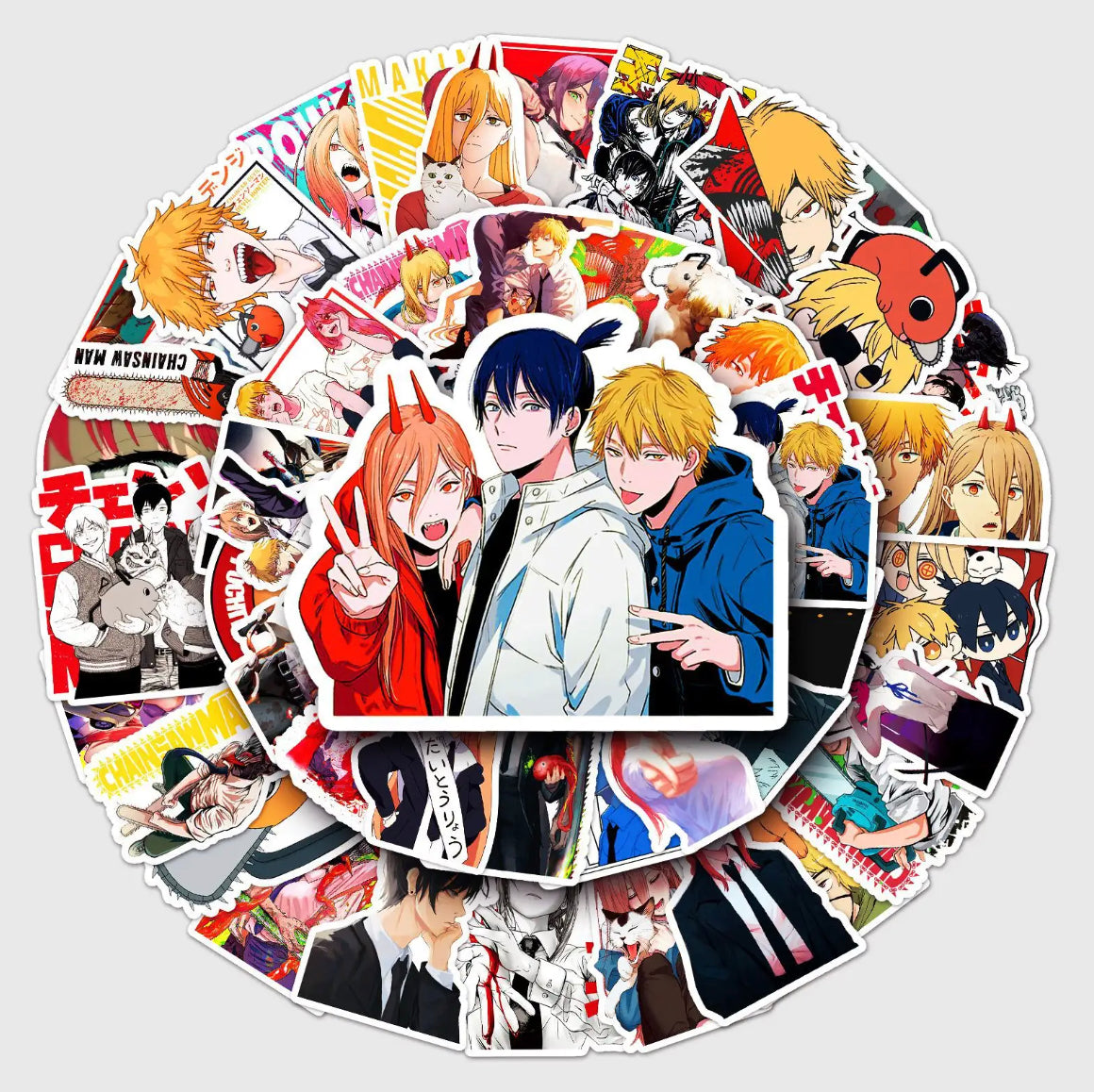 Chainsaw Man Anime 50 Piece Sticker Set