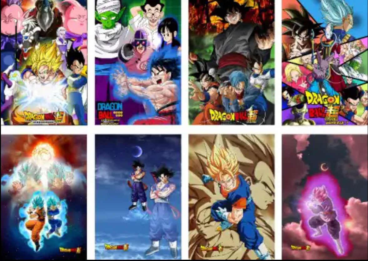 Dragonball Z Anime 8 Piece Poster Set